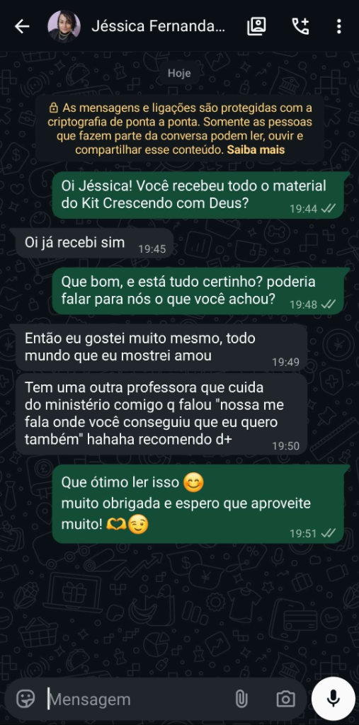 Depoimento da Jessica